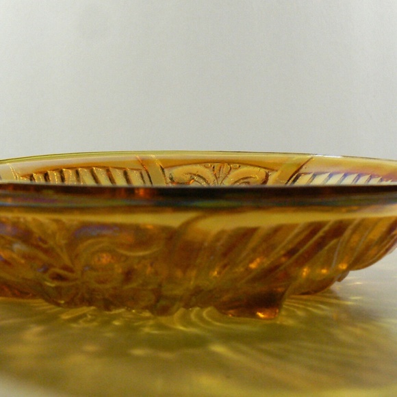Carnival glass Indiana Killarney Pattern Divided relish nut candy dish plate - Picture 5 of 9